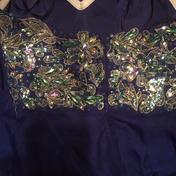 Night Moves royal blue prom dress - Picture 7 of 11